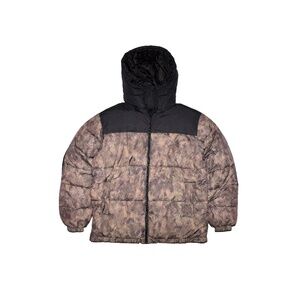 Bershka Illusion Hooded Puffer Coat